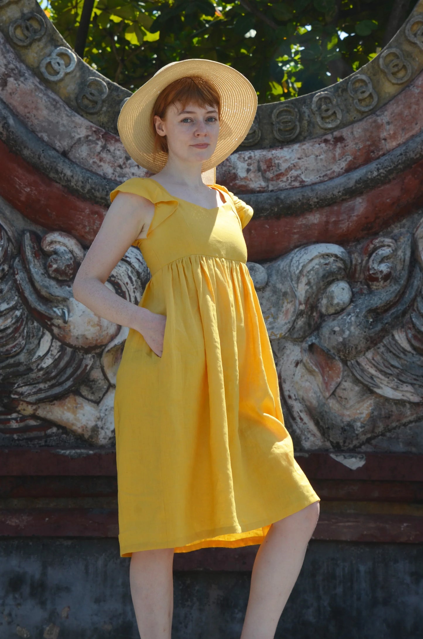 Elsie - Long, Ruffle Sleeve, Sun Dress