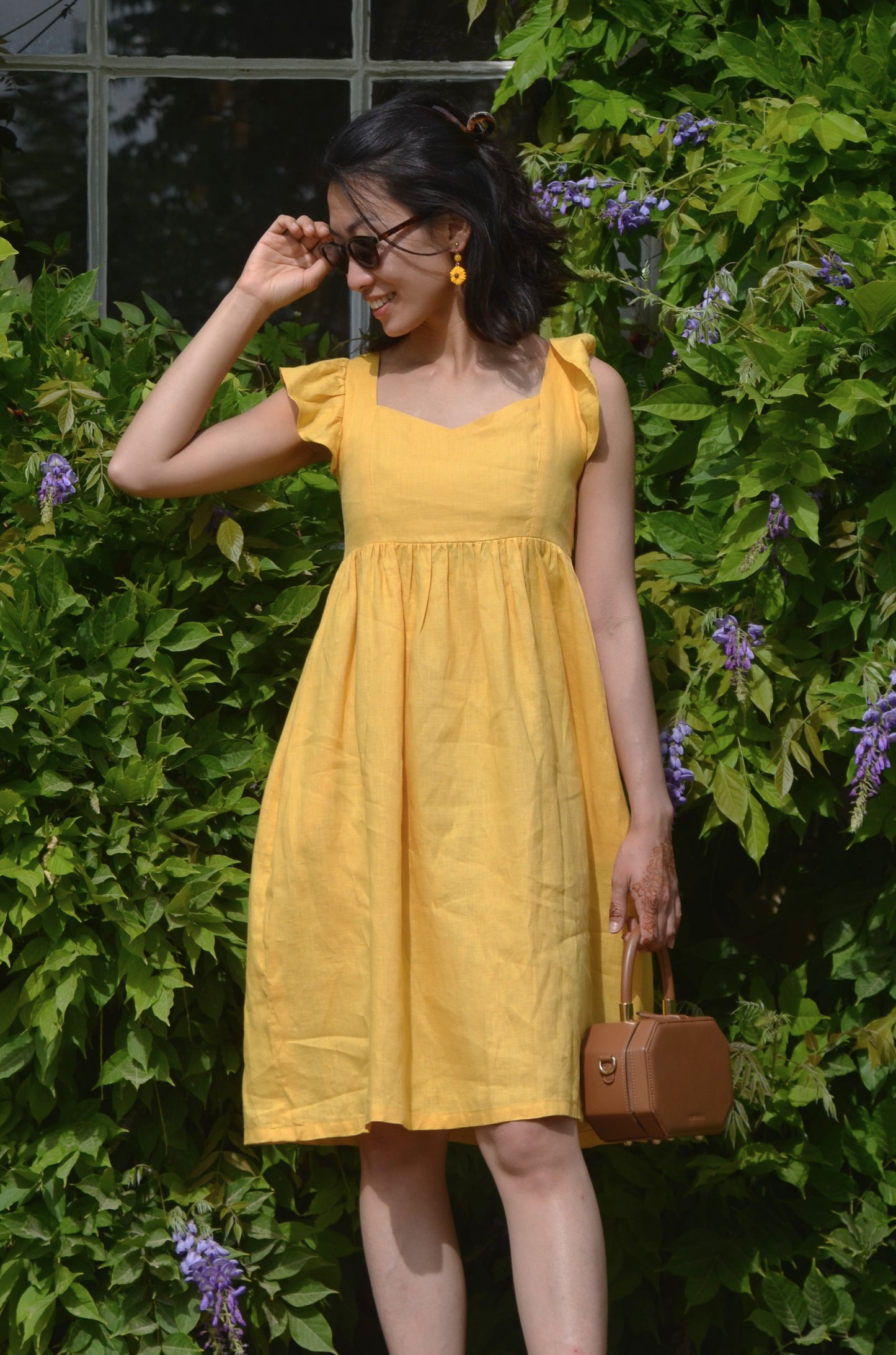 Elsie - Long, Ruffle Sleeve, Sun Dress