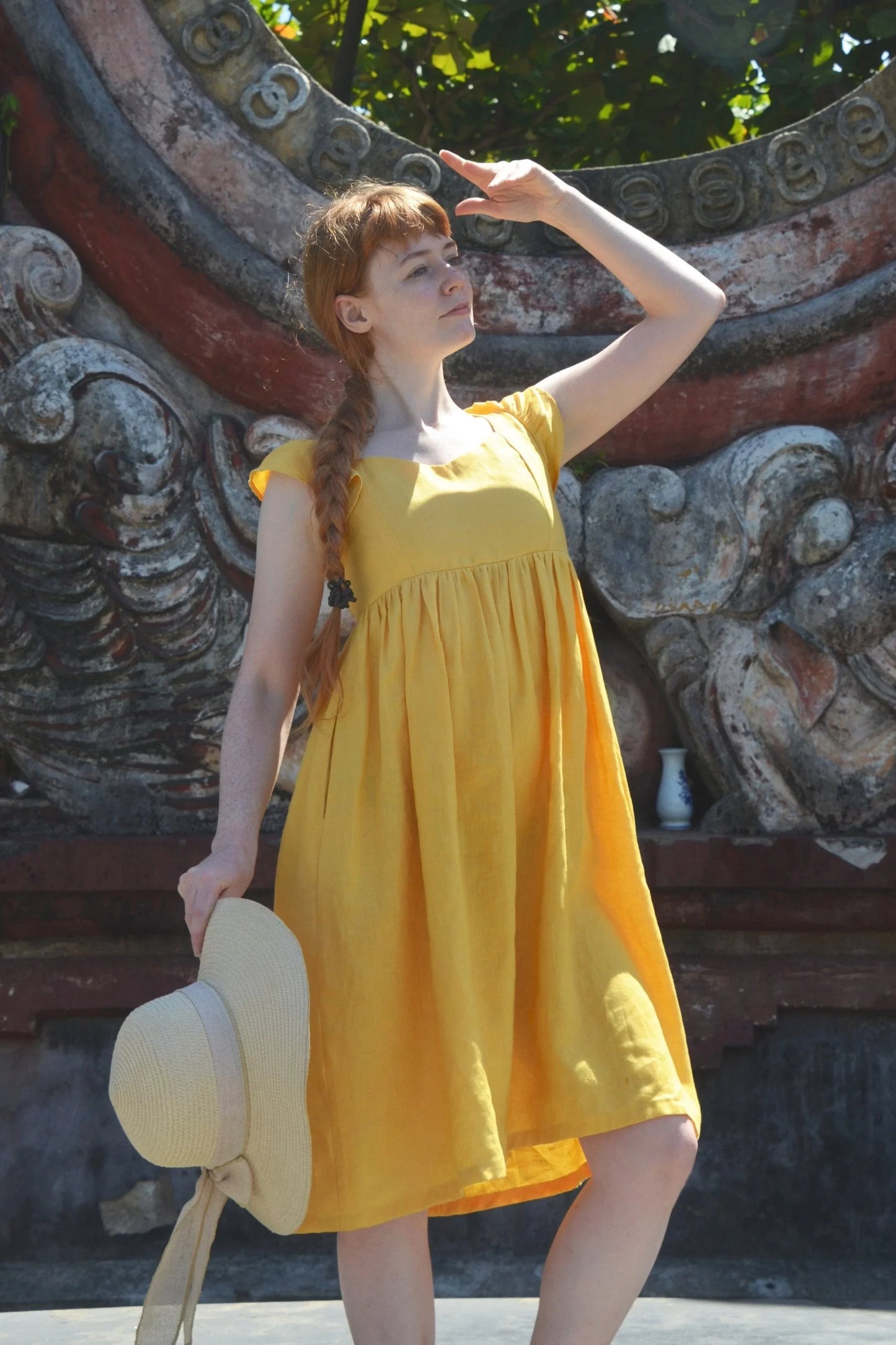 Elsie - Long, Ruffle Sleeve, Sun Dress