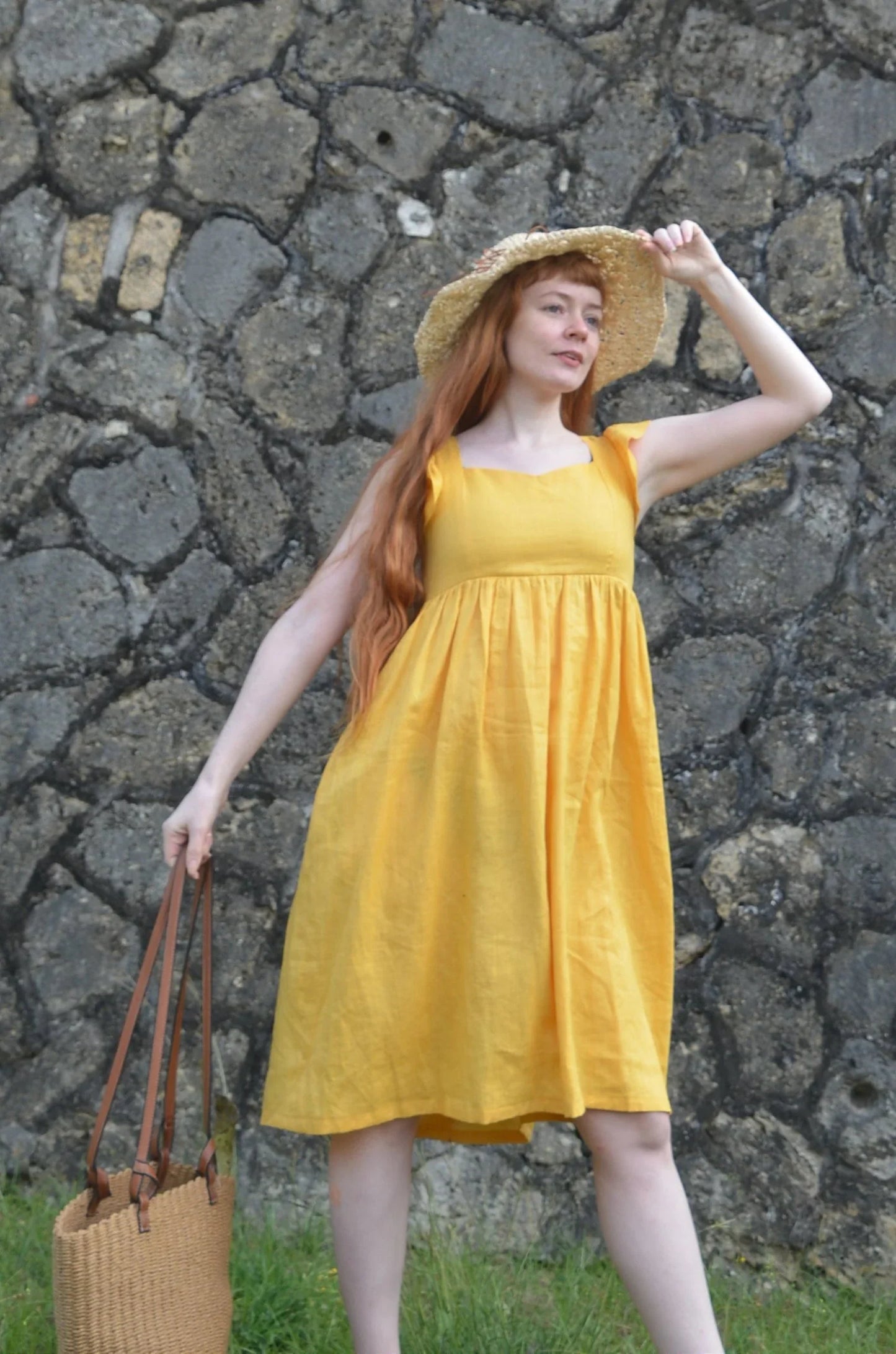 Elsie - Long, Ruffle Sleeve, Sun Dress